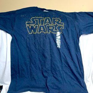 Mad Engine Star Wars Timeline Logo T-Shirt, Mens L, Black
